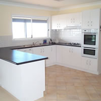 The kitchen of a transportable home in NSW