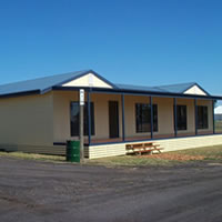 The exterior of a modern transportable home in NSW